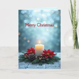 Cartão de Nota de Velas de Natal Feliz