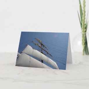 Cartão de Nota de Velas de Navio Alto