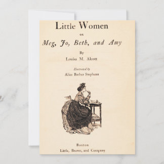Cartão de Nota de Vintage para Pequenas Mulheres
