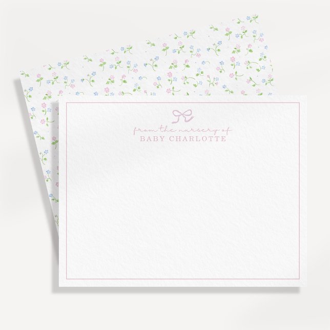 Cartão de nota de viveiro de flores silvestres de  (Criador carregado)