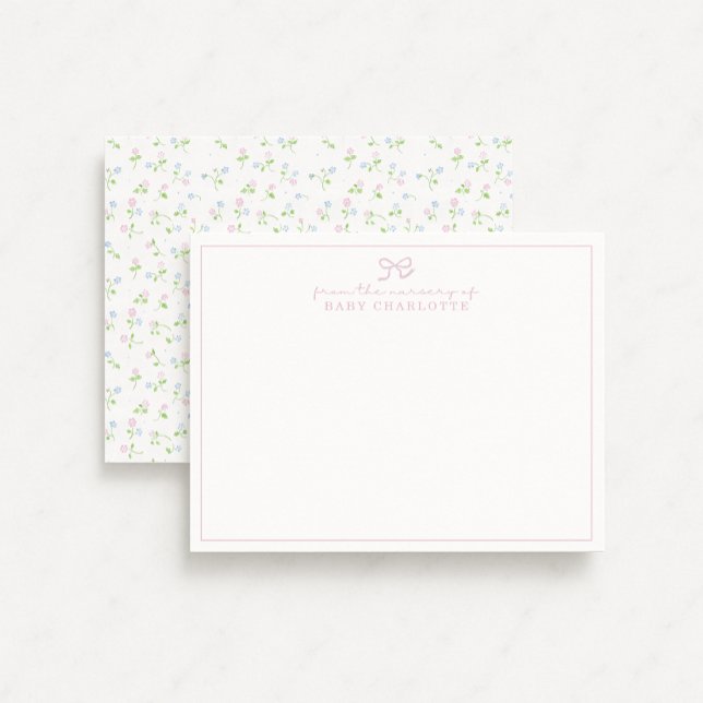 Cartão de nota de viveiro de flores silvestres de  (Criador carregado)