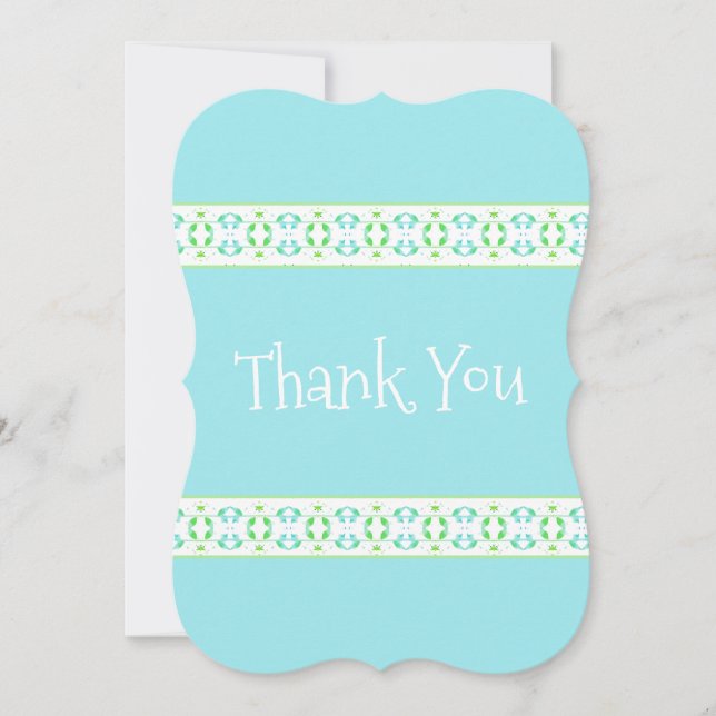 Cartão De Nota Delicado De Obrigado Padrão (Frente)