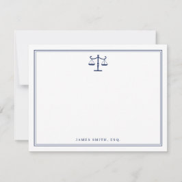 Cartão de Nota do Advogado Clássico com Escalas de