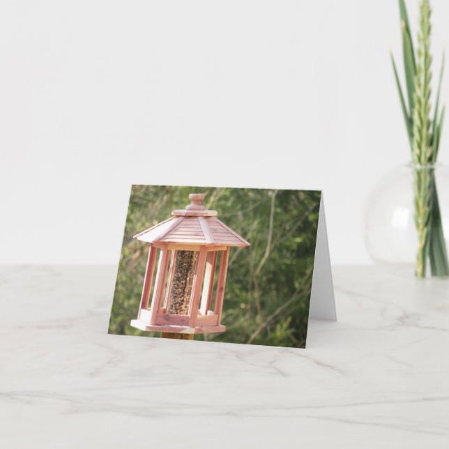 Cartão de nota do alimentador do pássaro do (Frente)