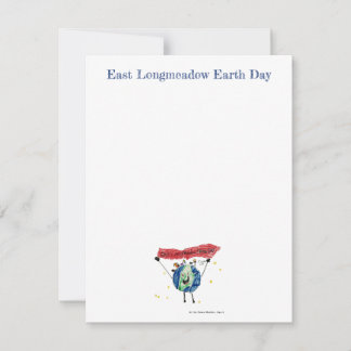 Cartão de Nota do Dia da Terra Longmeadow East