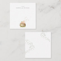 Cartão de nota do dia de São Patrício em aquarela 