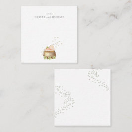 Cartão de nota do dia de São Patrício em aquarela 