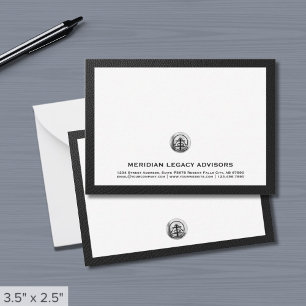 Cartão de Nota do Logotipo Bruto Clássico
