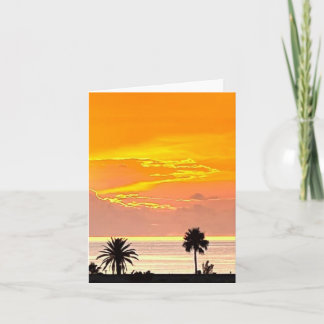 Cartão de Nota do Pôr do Sol das Bermudas