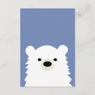 Cartão de nota do urso polar