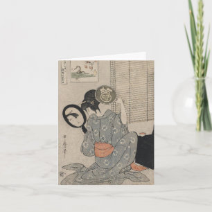 Cartão de Nota do Vazio Takashima Ohisa - Utamaro