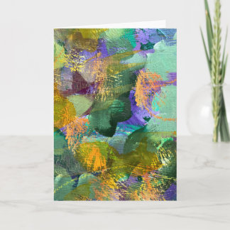 Cartão de Nota Doblada de Campo de Flores de Arte