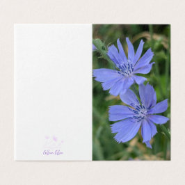 Cartão de Nota Dobrada Flor de Chicória