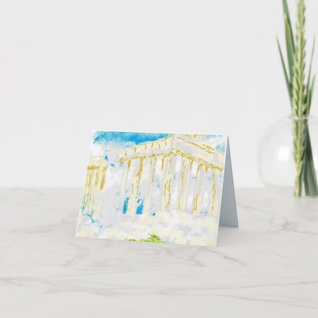 Cartão de Nota Dobrado : Dia Preguiçoso (Frente)