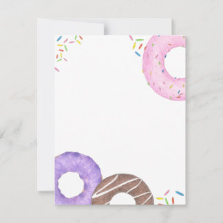 Cartão de Nota Donuts Deliciosos