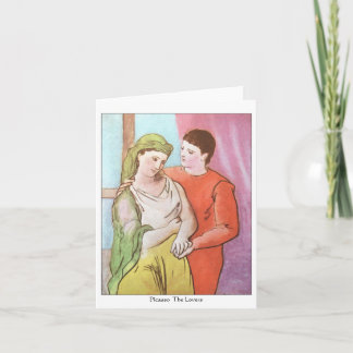 Cartão de nota dos amantes de Picasso-