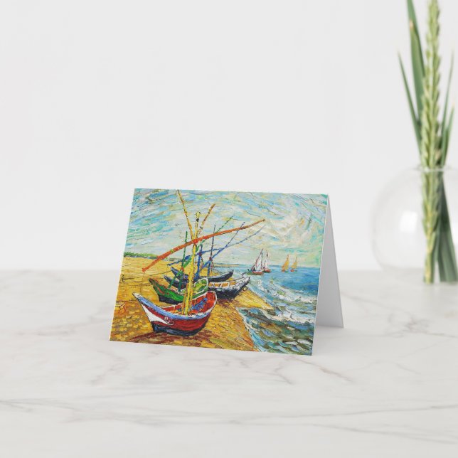 Cartão de nota dos barcos de pesca de Van Gogh (Frente)