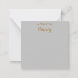 Cartão De Nota E Envelope