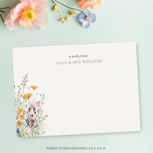Cartão de Nota Elegante Boho Chic Personalizado