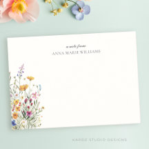 Cartão de Nota Elegante Boho Chic Personalizado