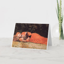 Cartão de Nota em Branco Arte de Winslow Homer par