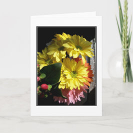 Cartão de Nota em Branco 'Bouquet de Verão à Luz d