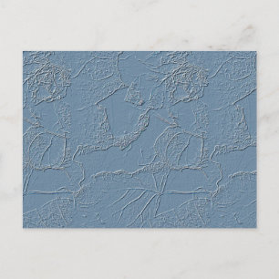 Cartão de nota em design de folha abstrata azul na