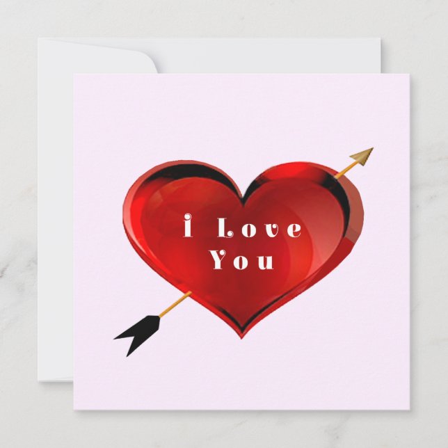Cartão de Nota Eu Te Amo (Frente)