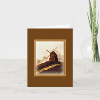 Cartão de nota europeu do moinho de vento