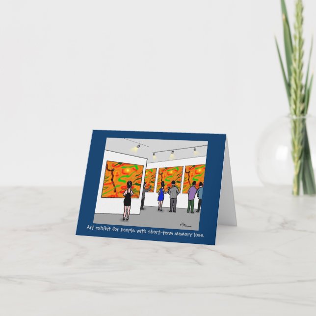 Cartão de Nota "Exposição de Arte" Verde Weenii (Frente)