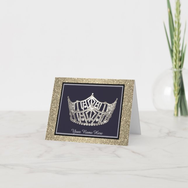 Cartão de nota feito sob encomenda da coroa do (Frente)