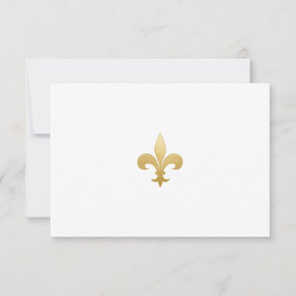 Cartão de Nota Fleur-de-Lis Dourado