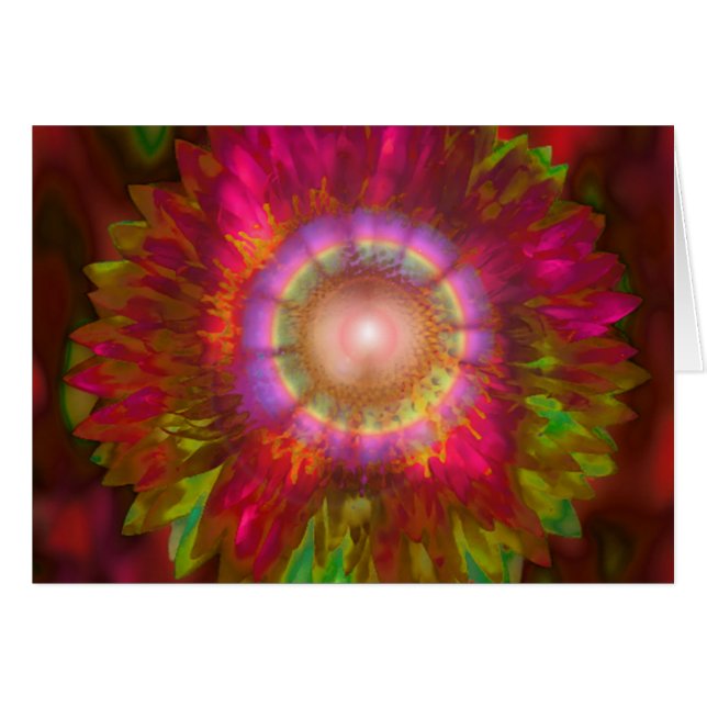 Cartão de Nota Flor de Poder (Frente horizontal)