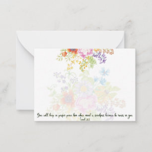 cartão de nota floral em aquarela de água de prima