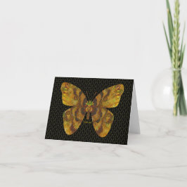Cartão de Nota "Flutterbys" com Ouro Digitalmente 