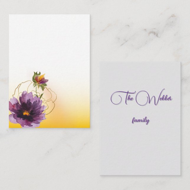 Cartão de Nota Folha Única (Frente/Verso)