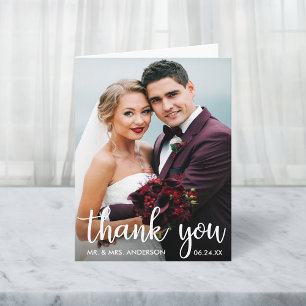 Cartão de Nota Foto Moderna Foto de Casamento