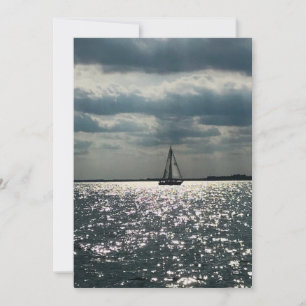Cartão de Nota Fotográfica do Lago Erie Sailboat