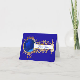 Cartão De Nota Glam Blue Sapphire