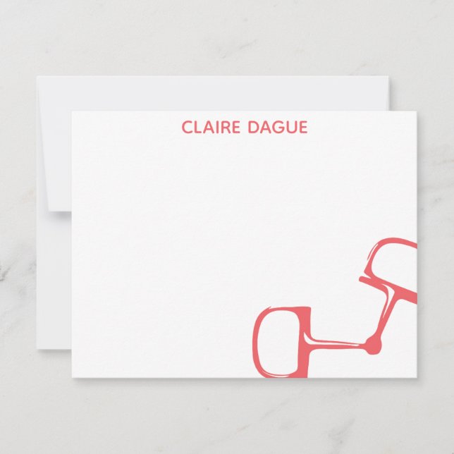 Cartão de nota grande do cavalo do bocado de (Frente)