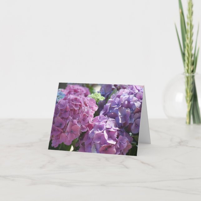cartão de nota hydrangeas (Frente)