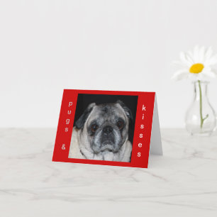 Cartão de Nota Inspirador Pugs & Kisses
