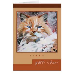 Cartão de Nota "Jimmy" - Coleção Gatti Liberi