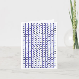 Cartão de Nota KNIT de LINHA AZUL / Vertical