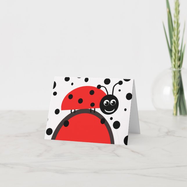Cartão de Nota Ladybug (Frente)
