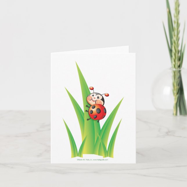Cartão de Nota Ladybug Libby (Frente)