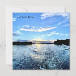 Cartão de Nota Lago Oconee Sunset - Noite de Velud