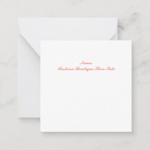 Cartão de nota liso