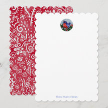 Cartão de nota MCM Bird paisley