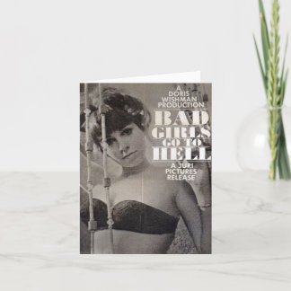 Cartão de Nota "Meninas Más Vão para o Inferno", E